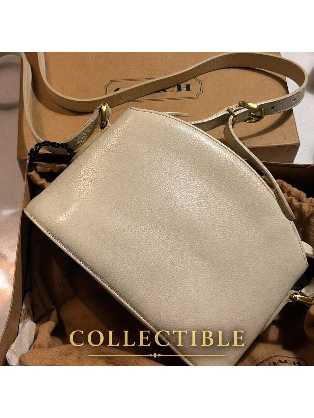 Coach Ivory Chapin Leather Crossbody Bag